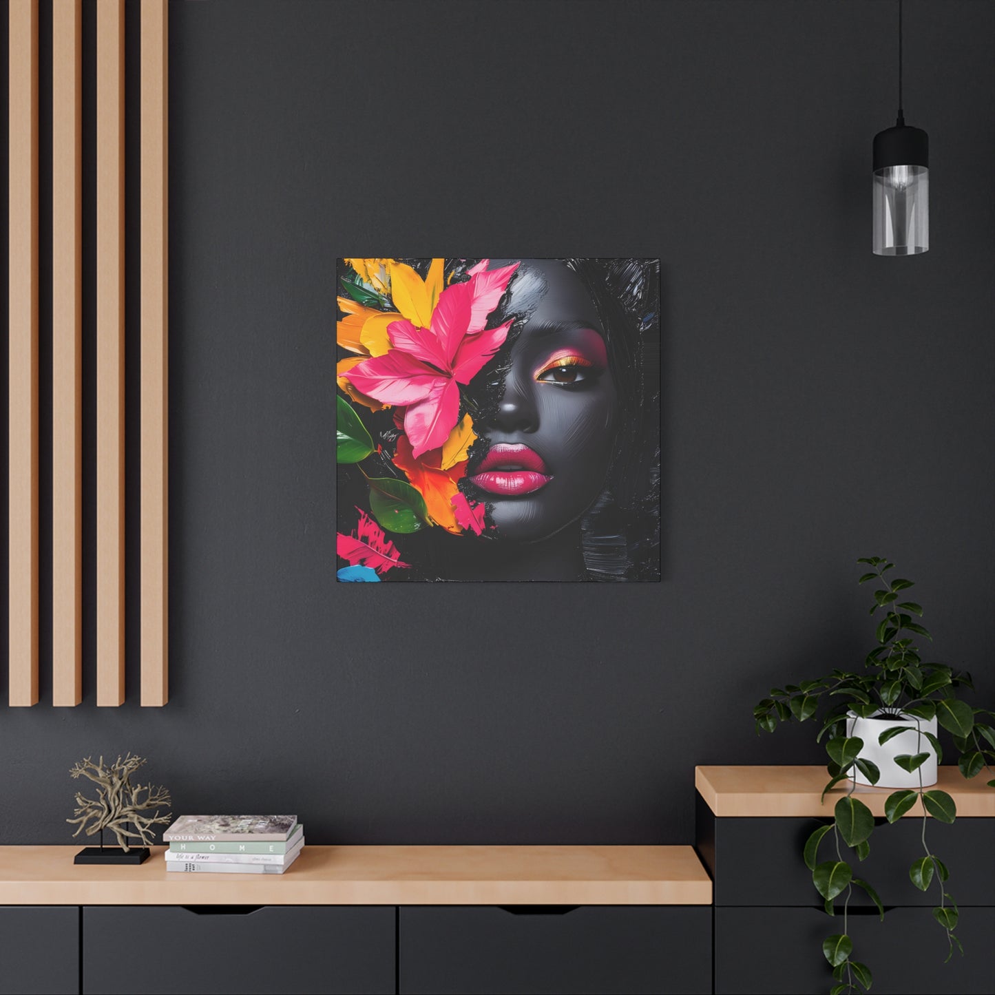 Everything is Beautiful Afrocentric Black Woman Art Canvas Wall Print