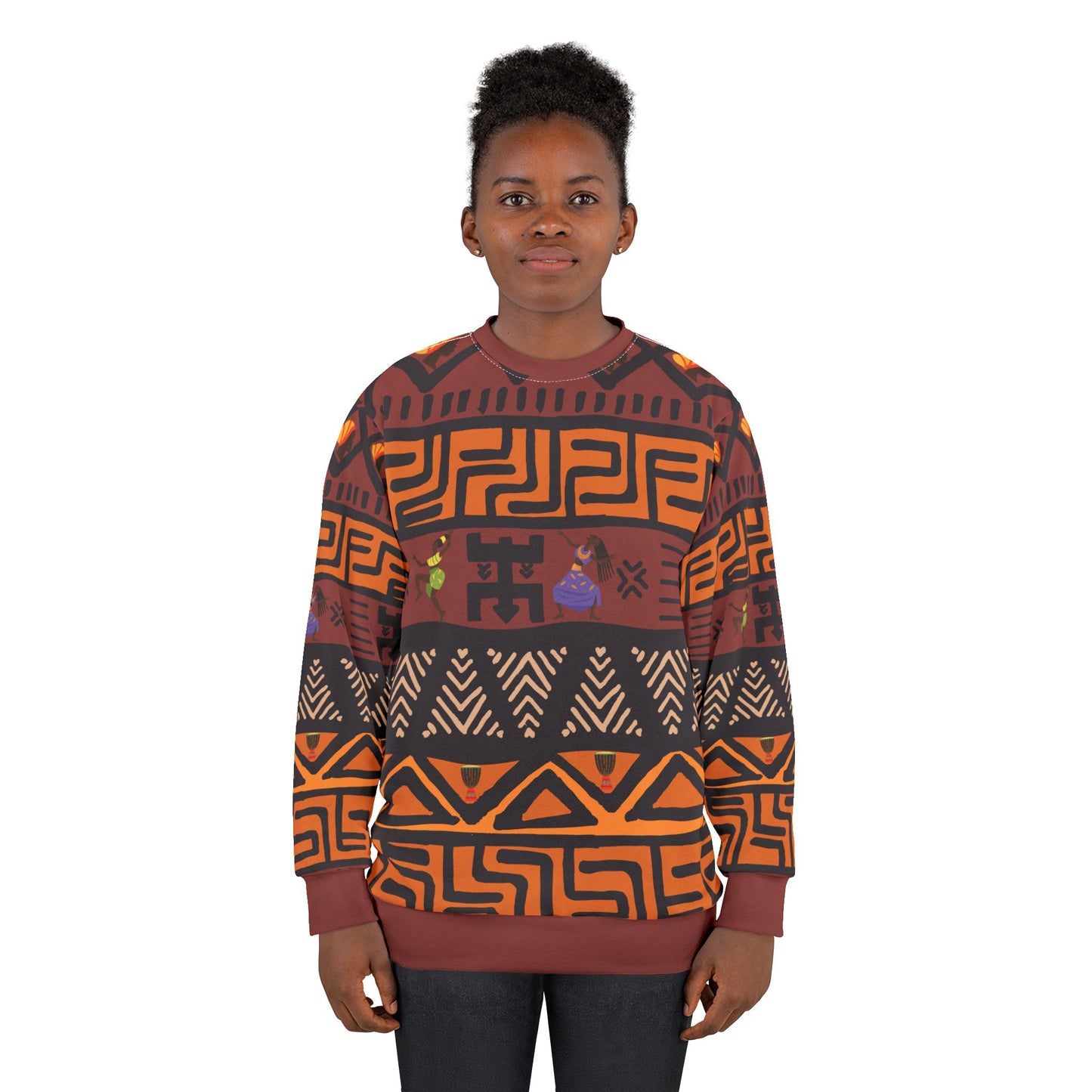 Feel the Music African Inspired Print Sweatshirt