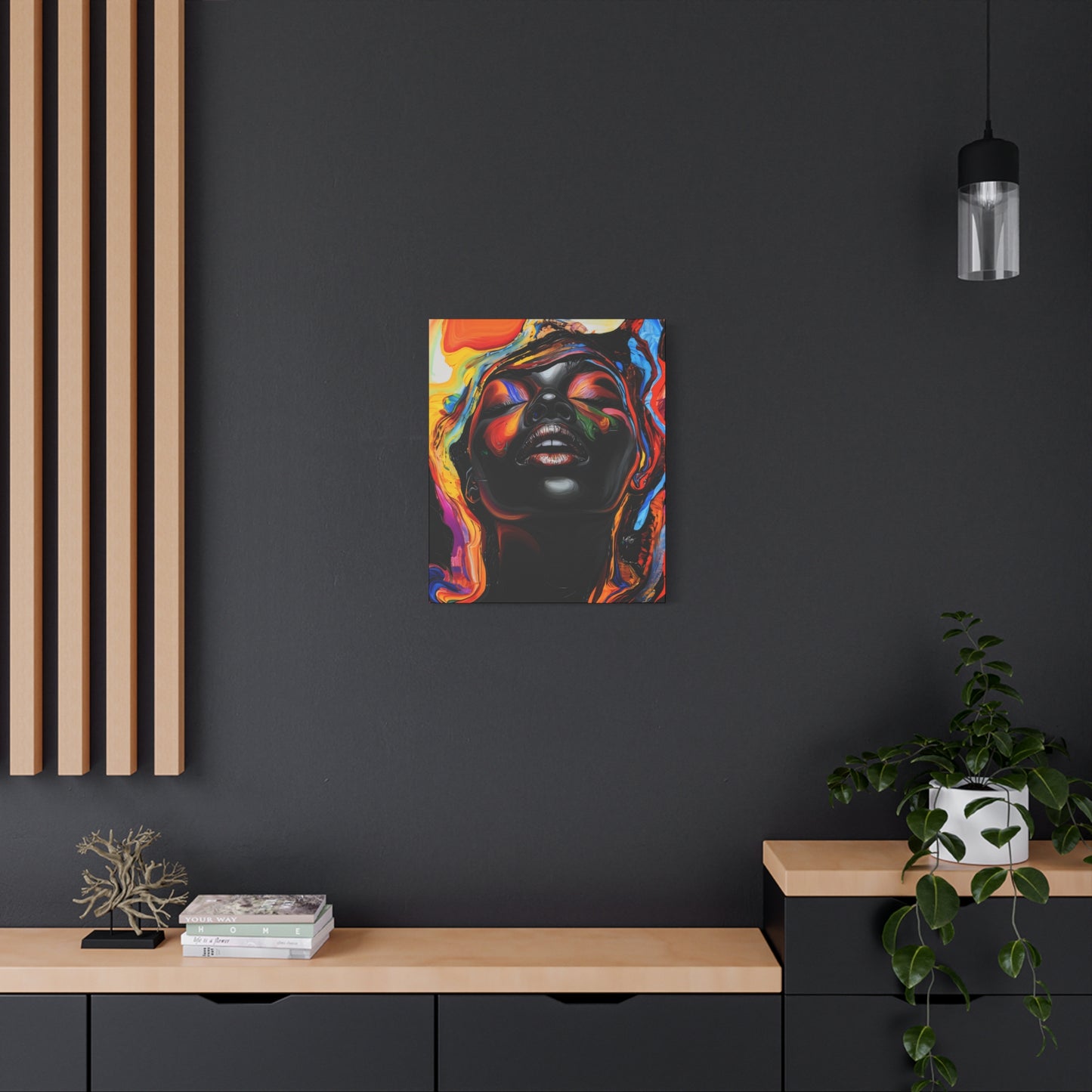 Yes Afrocentric Black Woman Art Canvas Wall Print