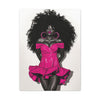 Pink Is My Color Black Woman Art Canvas Wall Print
