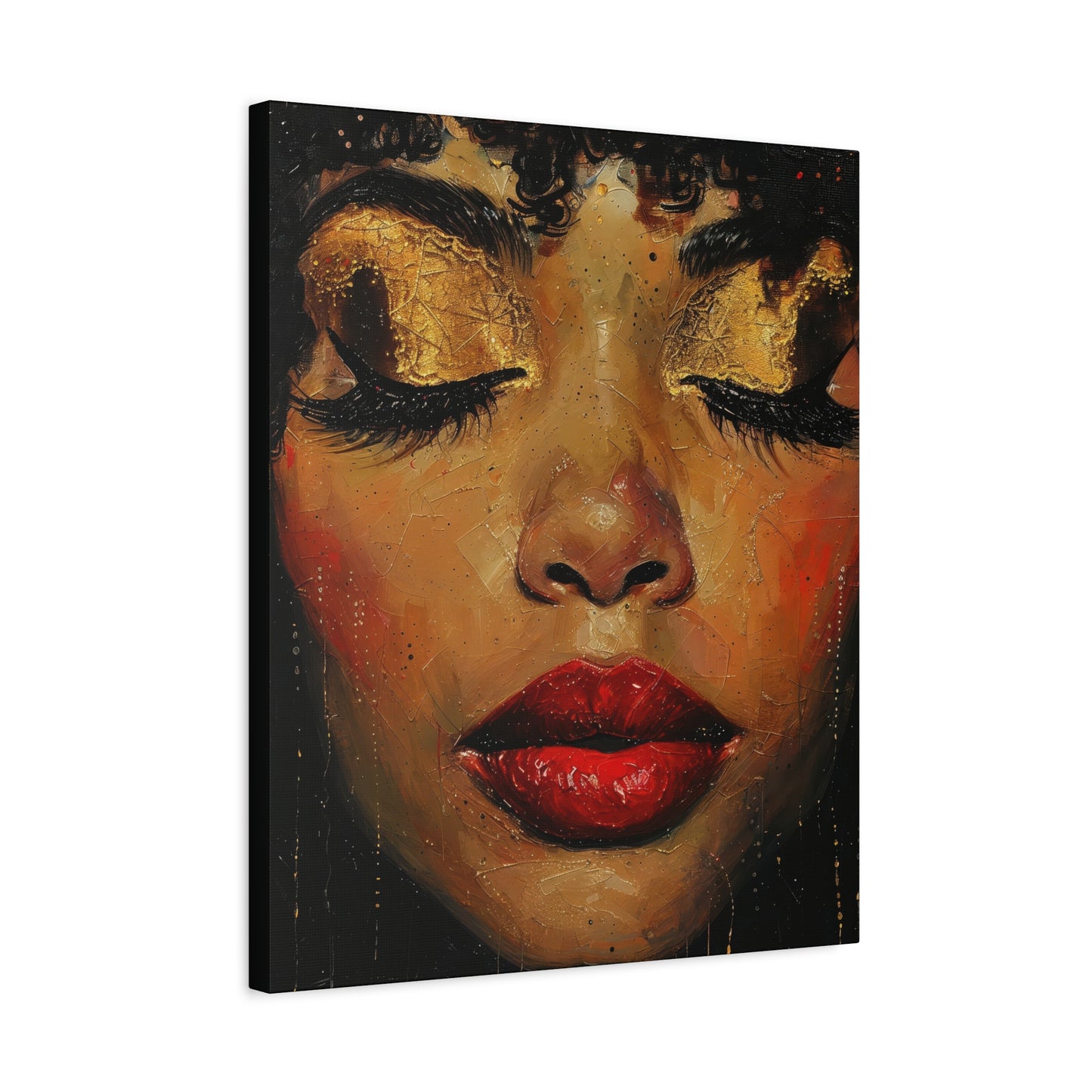 Just Meditate On It Black Woman Art Canvas Wall Print