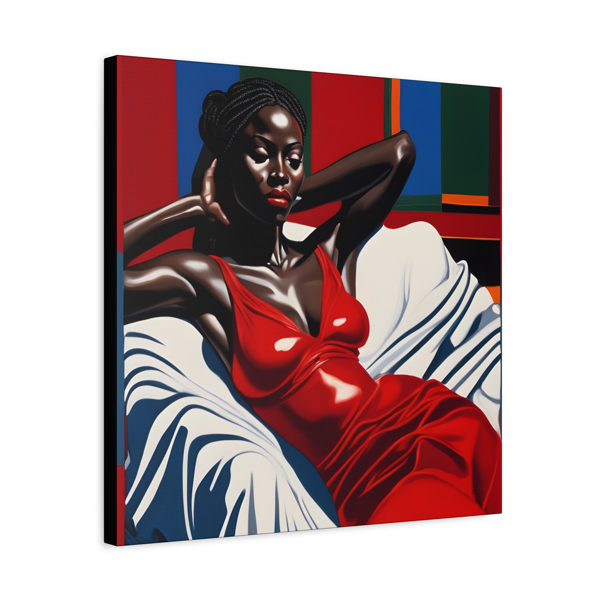 I'll Think About It Afrocentric Black Woman Abstract Art Canvas Wall Print - Xtreme Shopper