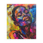Beautiful and At Peace Afrocentric Black Woman Art Canvas
