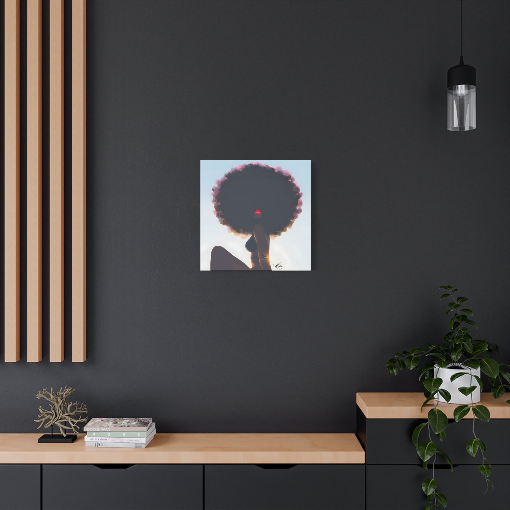 I Am That Chick Afrocentric Black Woman Abstract Fantasy Art Canvas Wall Print - Xtreme Shopper