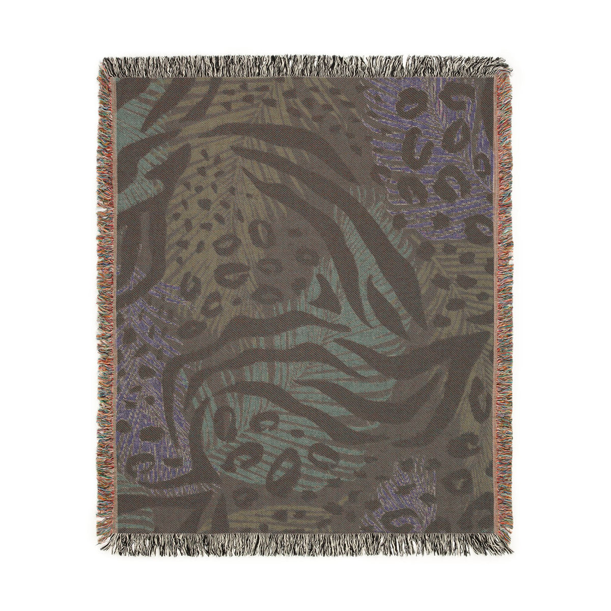Neon Jungle Woven Throw Blanket