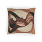 Retro Feelings Black Women Woven Pillow