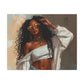 Never Let Them See You Sweat Afrocentric Black Woman Art Canvas Wall Print