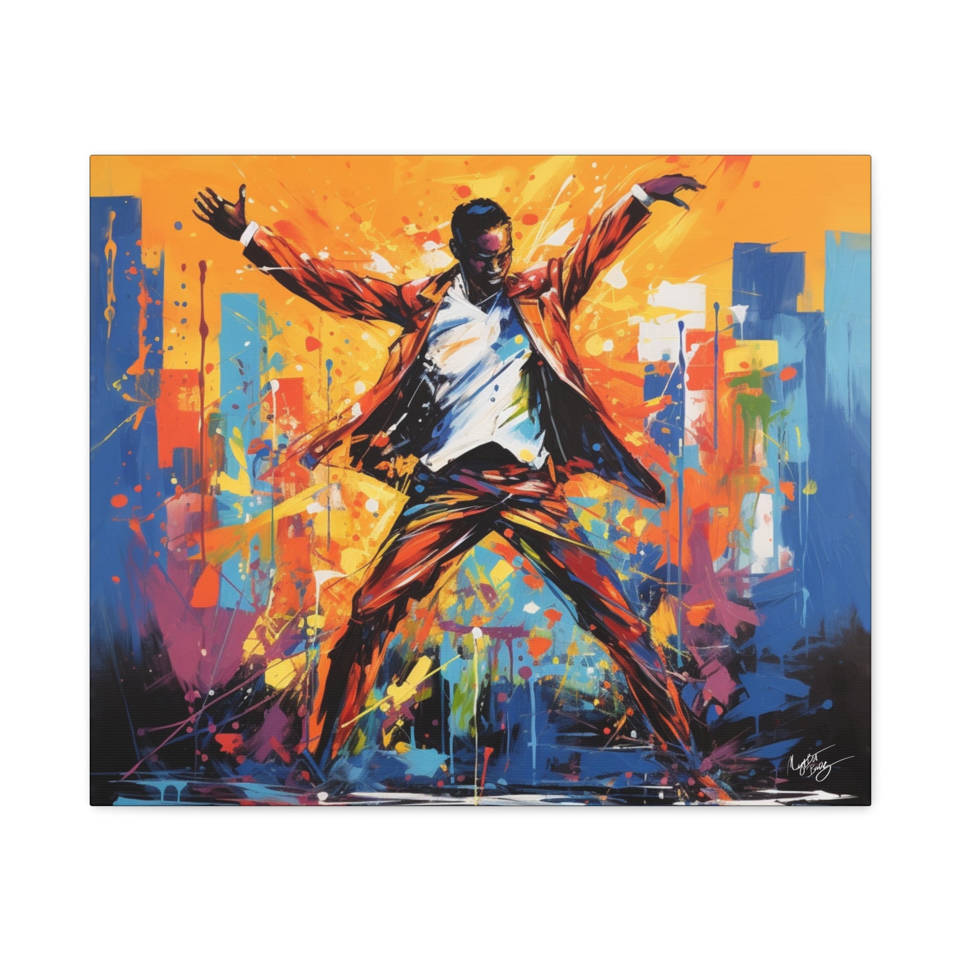 The Jazz Dancer Afrocentric Abstract Black Art Canvas Wall Print - Xtreme Shopper