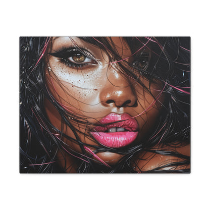 I'm Parched Afrocentric Black Woman Art Canvas Wall Print