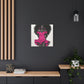 Pink Is My Color Black Woman Art Canvas Wall Print