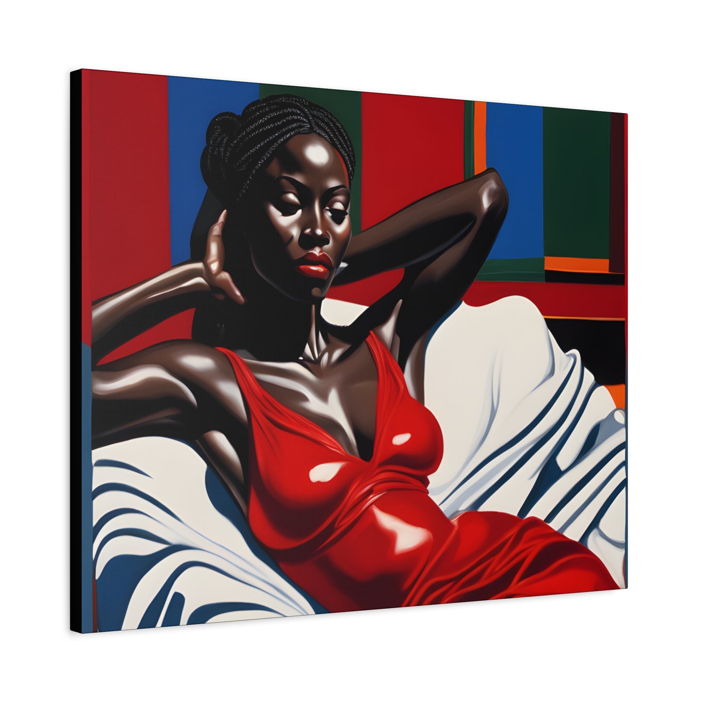 I'll Think About It Afrocentric Black Woman Abstract Art Canvas Wall Print - Xtreme Shopper
