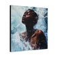 Refreshed Afrocentric Black Woman Art Canvas Wall Print