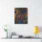 In The Garden Afrocentric Black Woman Art Canvas Wall Print
