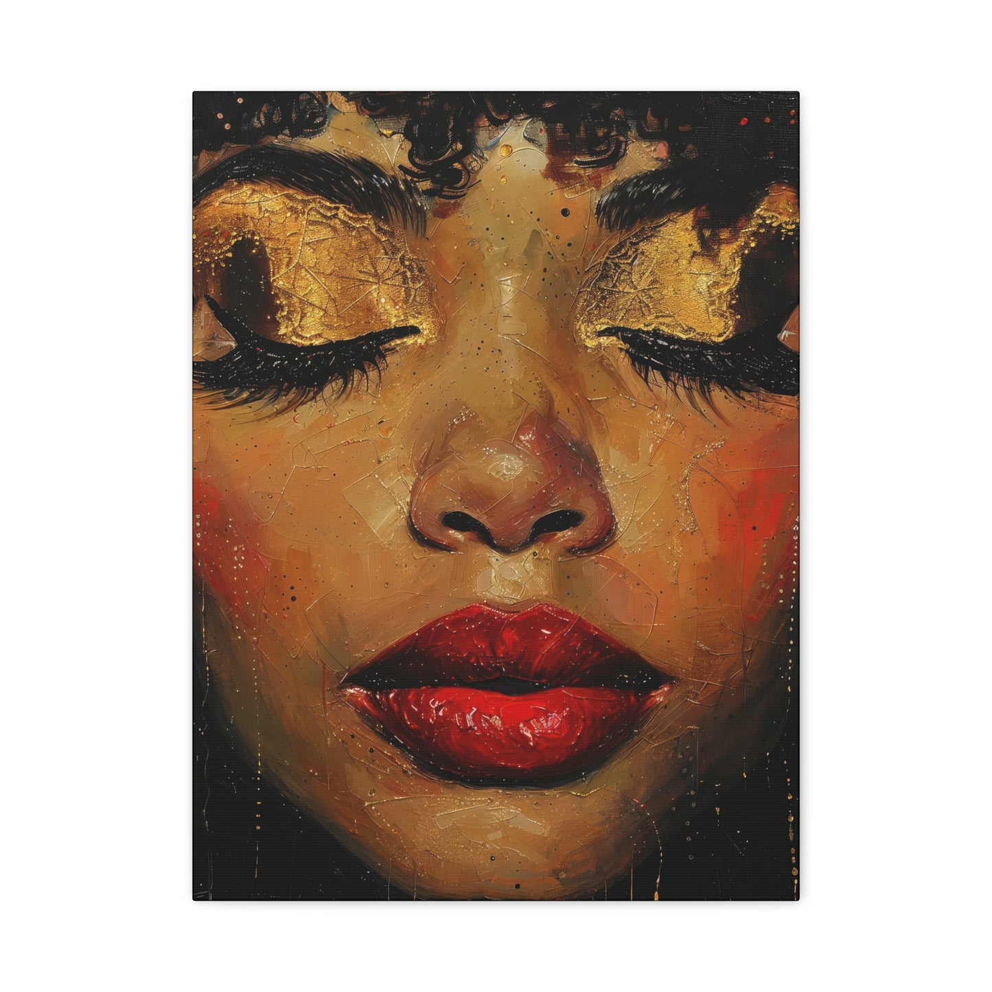 Just Meditate On It Black Woman Art Canvas Wall Print