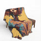 Everything About Me Black Woman Art Woven Throw Blanket