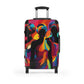 Girlfriends In Abstract Black Woman Art Hardshell Hardside Lockable Spinner Suitcase