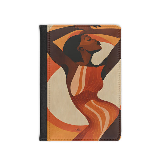 Retro Feelings Vegan Leather Black Art RFID Blocking Passport Cover