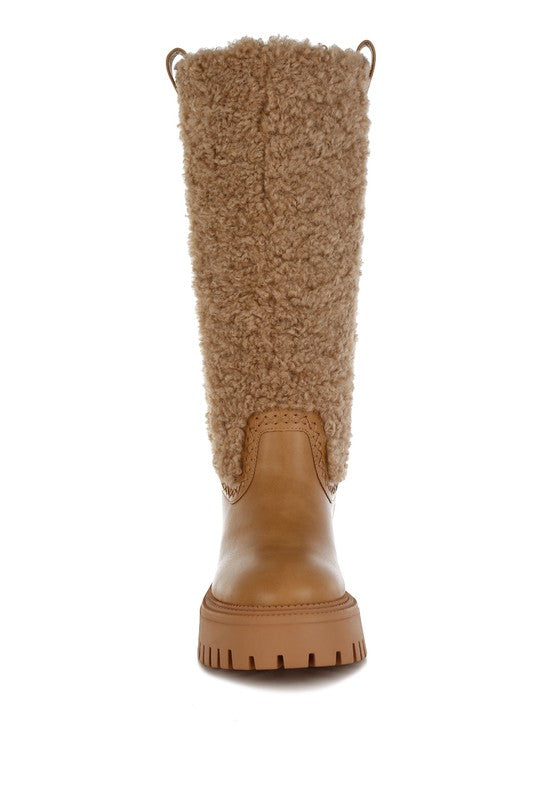 Lapland Fur Detail Calf Length Boots - Xtreme Shopper