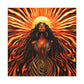 Sunkissed Afrocentric Black Woman Abstract Art Canvas Wall Print