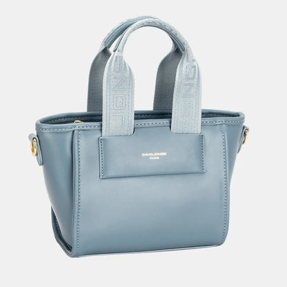 David Jones Small Vegan Leather Handbag with Embossed Pattern Handles - Xtreme Shopper
