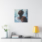 Refreshed Afrocentric Black Woman Art Canvas Wall Print