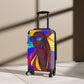 Afro Fractal Vacay Black Art Hardshell Hardside Lockable Spinner Suitcase Luggage