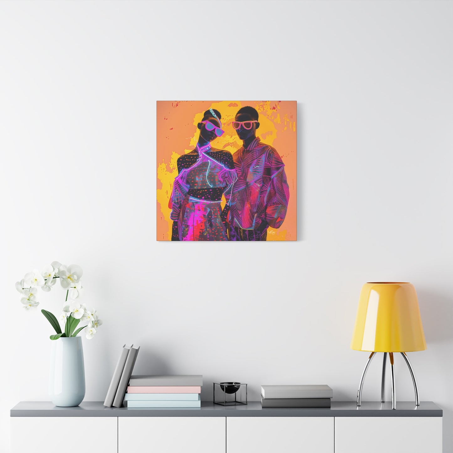 You Know We're Fly Afrocentric Black Abstract Art Canvas Wall Print