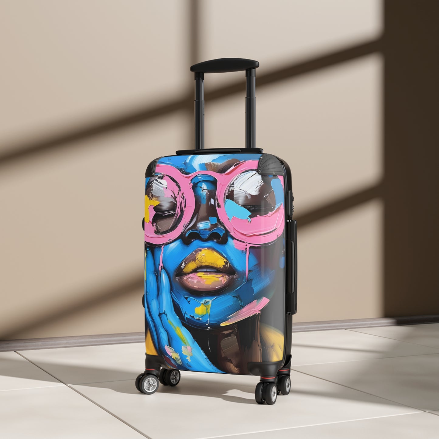 Painted In Sight Black Woman Art Hardshell Hardside Lockable Spinner Suitcase