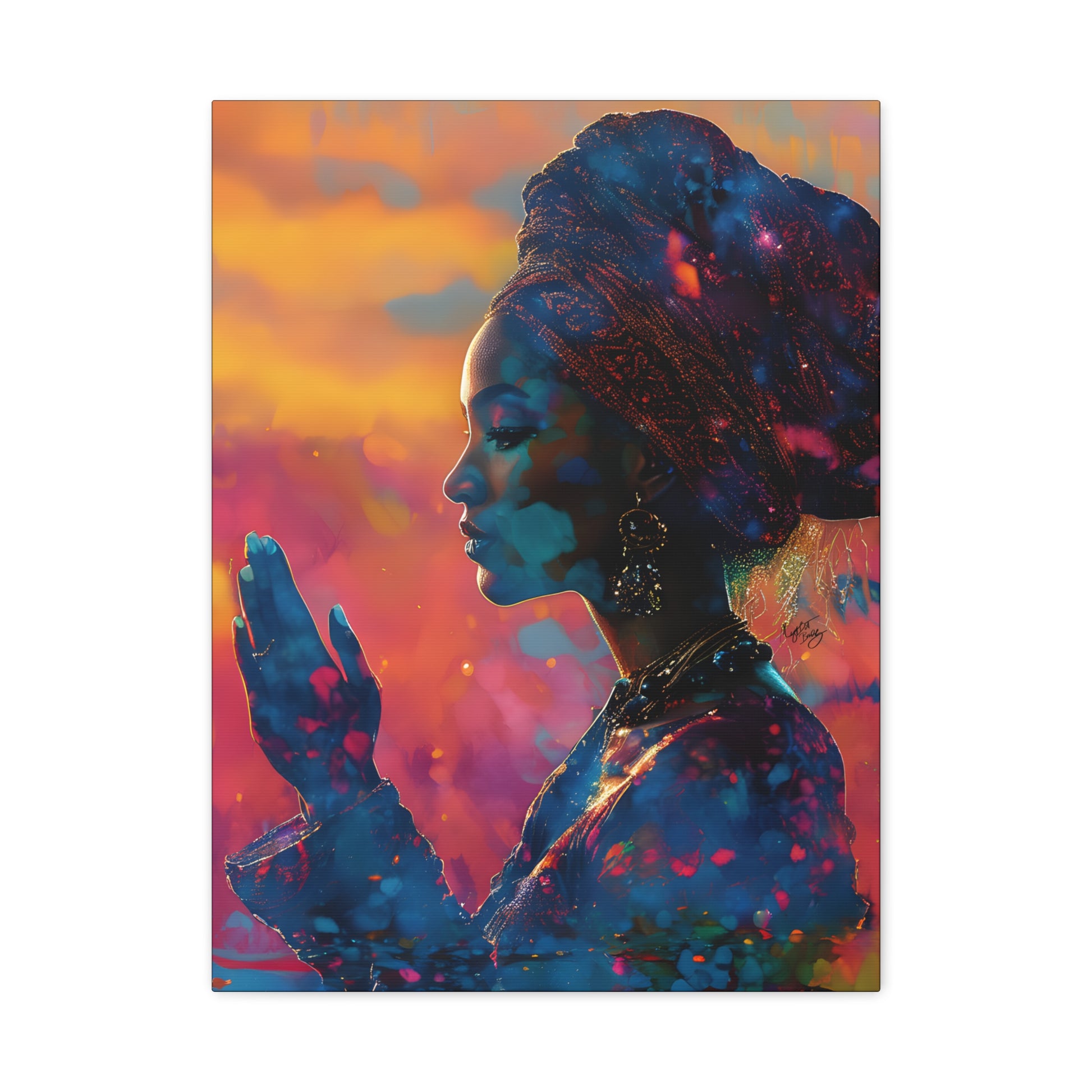Manifest It Afrocentric Black Woman Art Canvas Wall Print - Xtreme Shopper