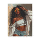 Never Let Them See You Sweat Afrocentric Black Woman Art Canvas Wall Print