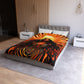 Beautiful Sunrising Black Woman Abstract Art Microfiber Duvet Cover