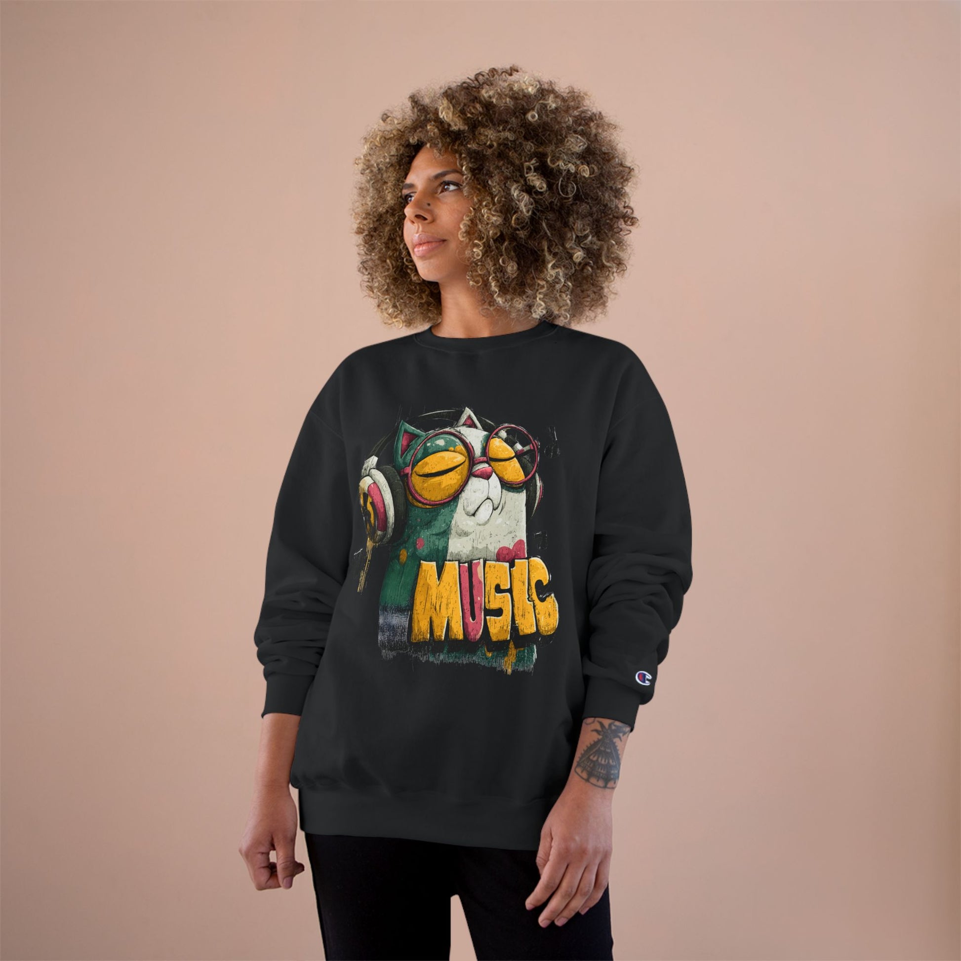 Musicatitry Pet Lover Art Streetwear Champion Sweatshirt - Xtreme Shopper