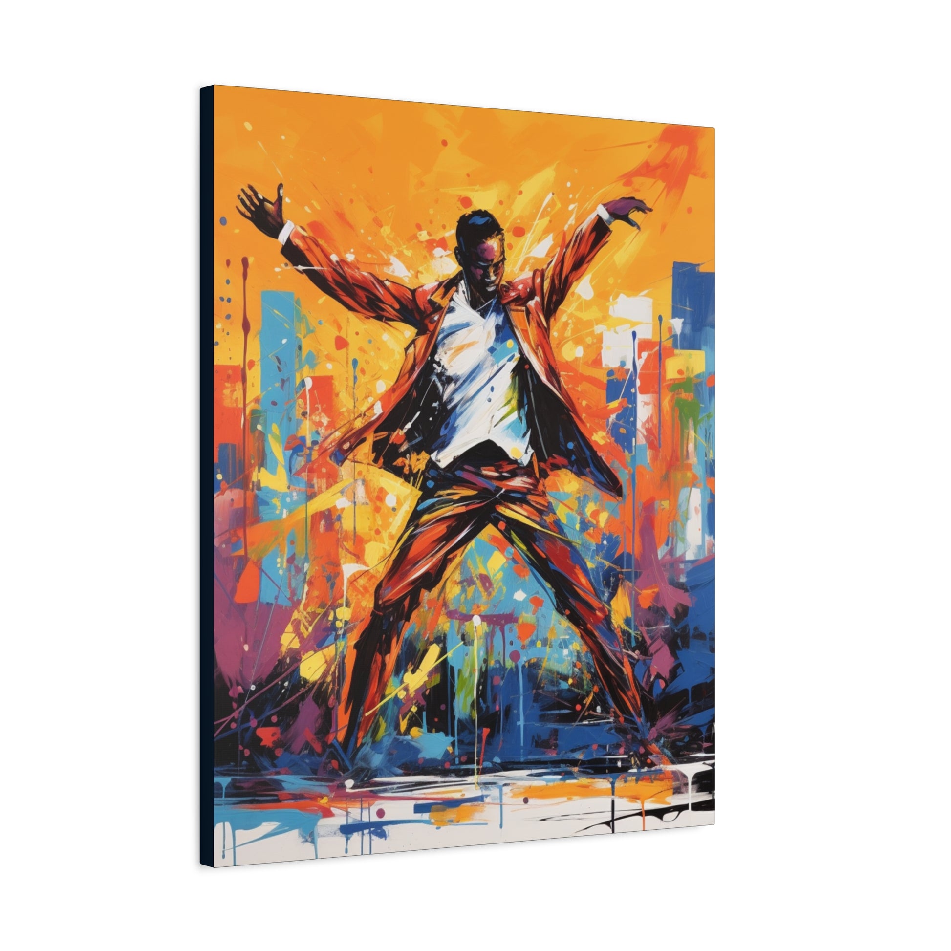 The Jazz Dancer Afrocentric Abstract Black Art Canvas Wall Print - Xtreme Shopper