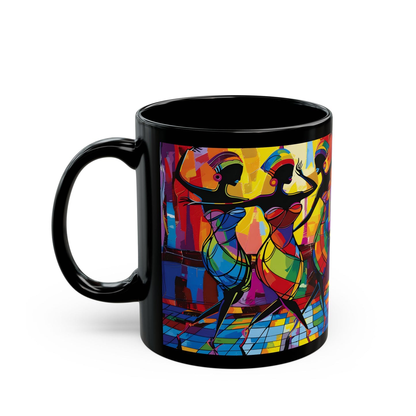 Club Trio Black Art Coffee Mug