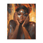 Hello Afrocentric Black Woman Art Canvas Wall Print
