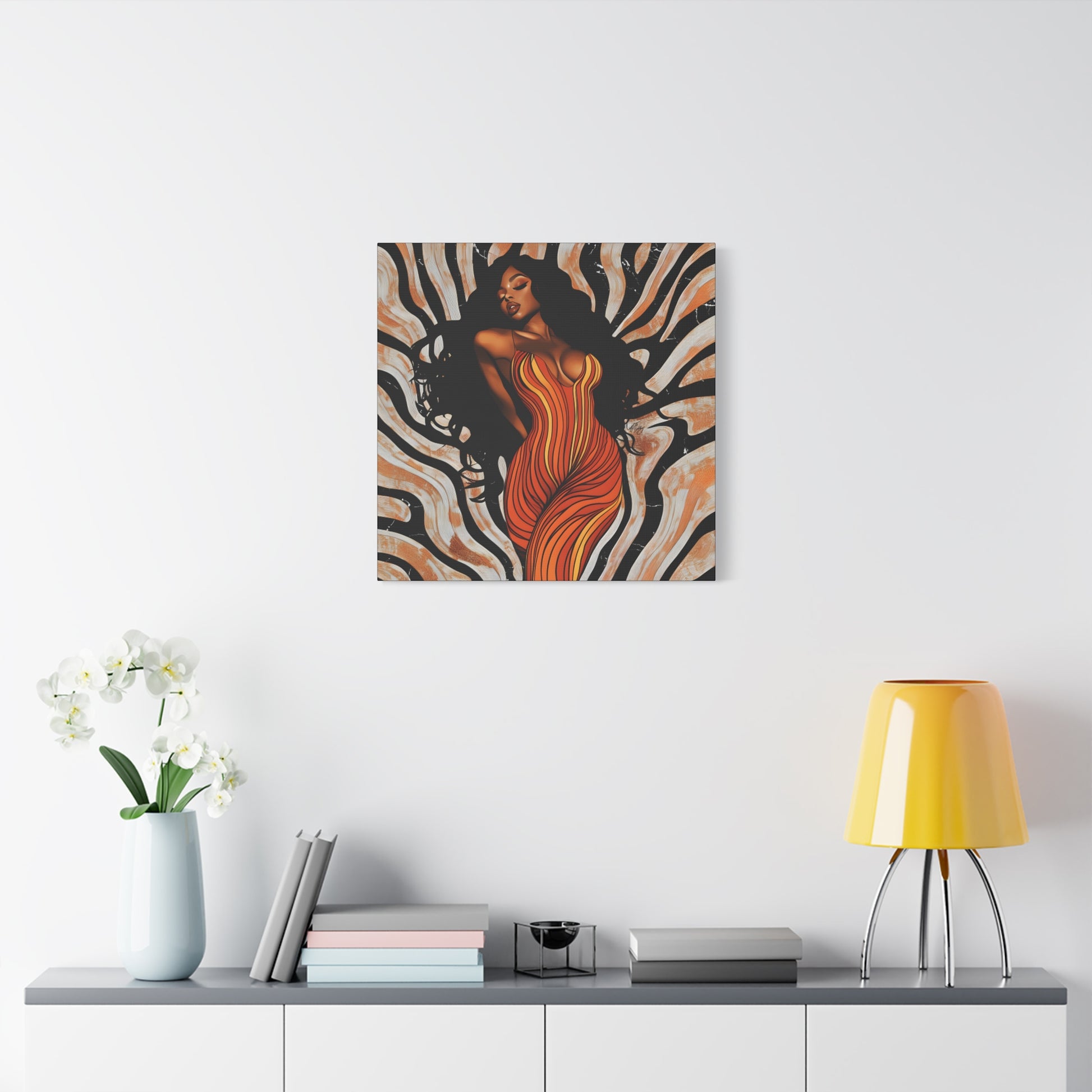 The Rhythm Is In Me Afrocentric Black Woman Art Canvas Wall Print - Xtreme Shopper