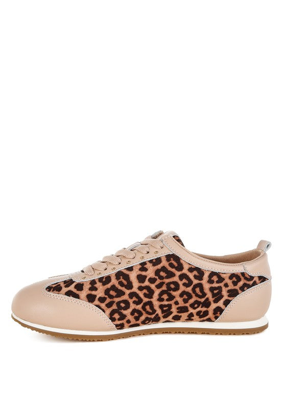Narati Leopard Print Real Leather Sneakers - Xtreme Shopper