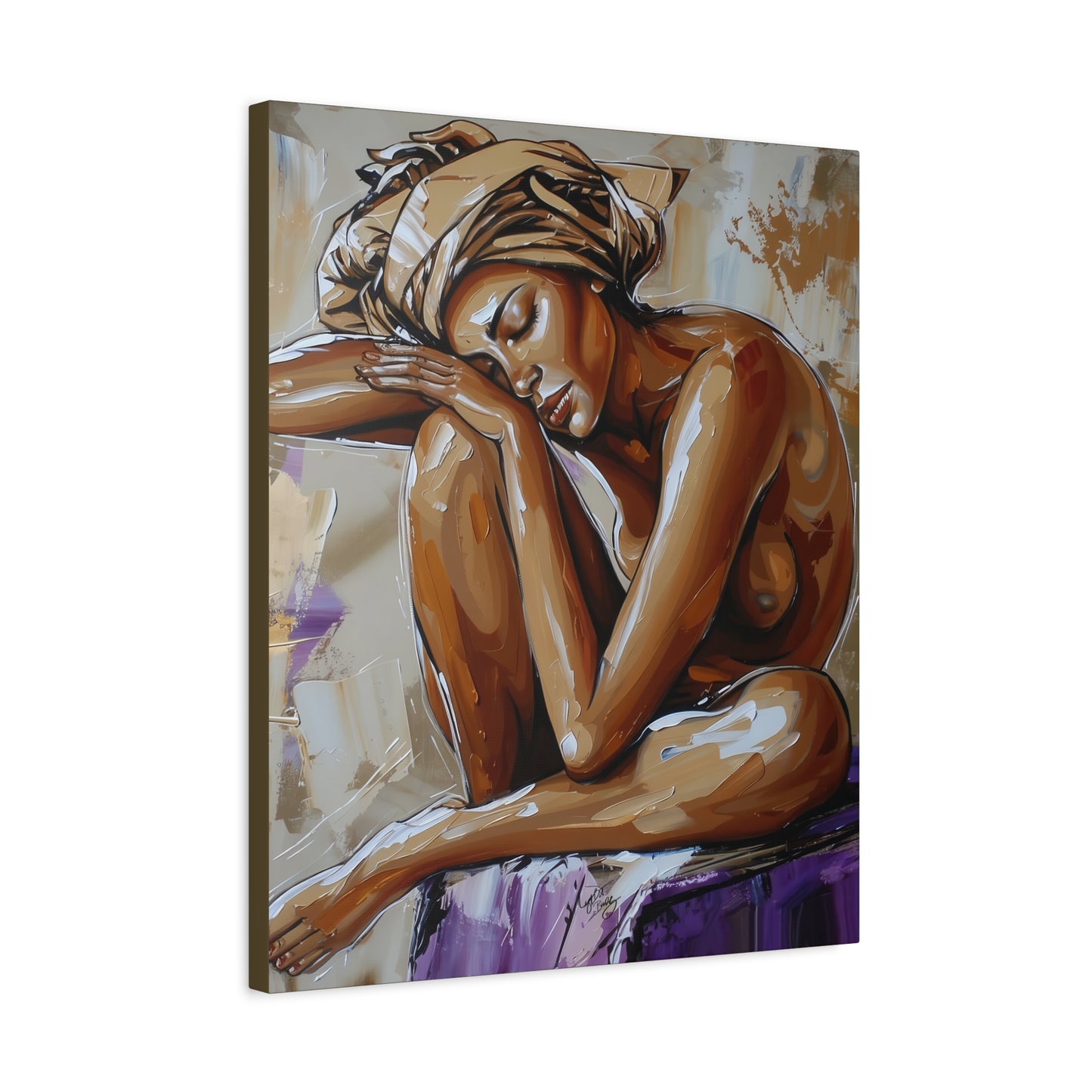 Home Alone Black Woman Art Canvas Wall Print