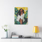 It's A Beautiful Day Afrocentric Black Woman Abstract Art Canvas Wall Print