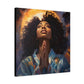 Please Deliver Me Peace The Moment Afrocentric Black Woman Spiritual Art Canvas Wall Print