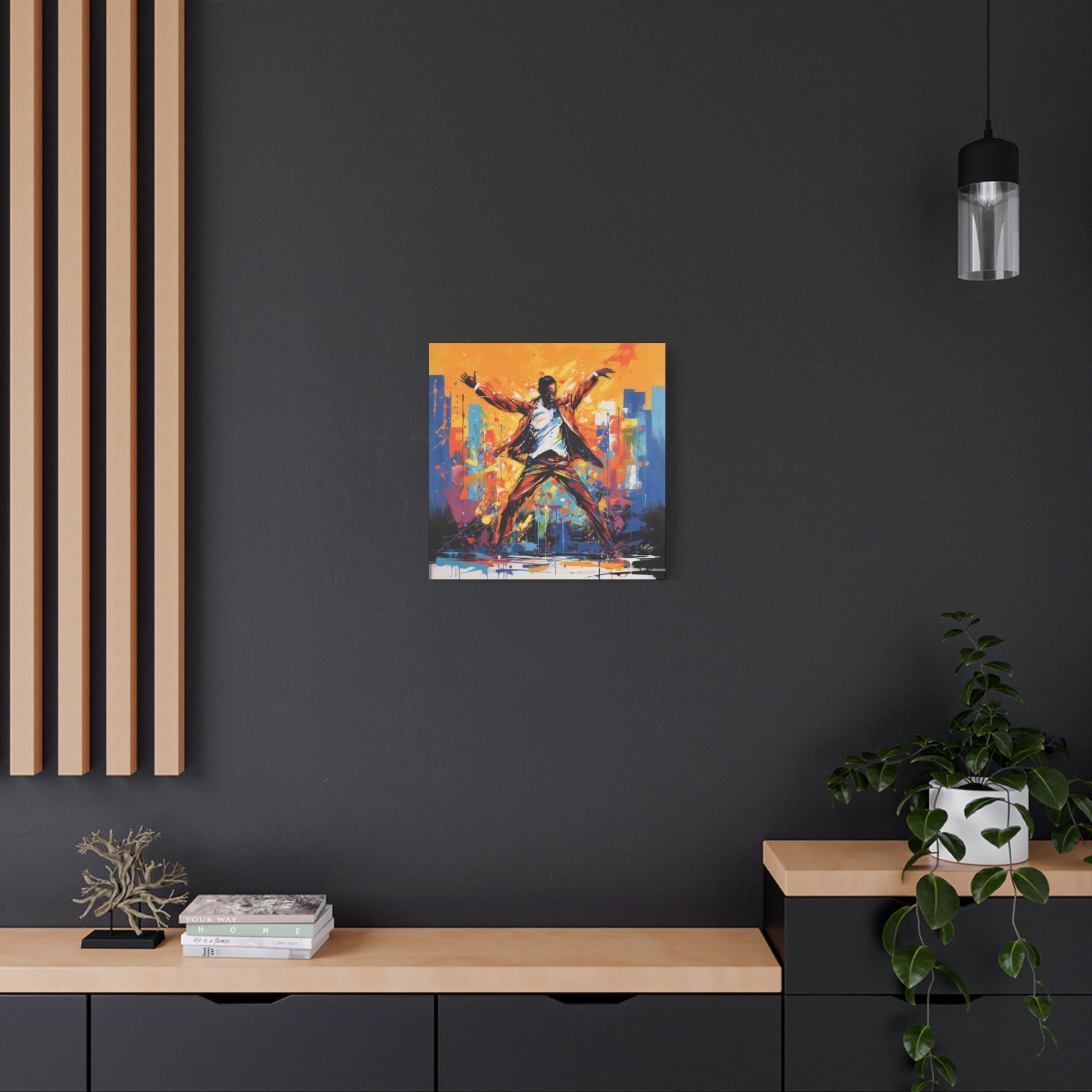 The Jazz Dancer Afrocentric Abstract Black Art Canvas Wall Print - Xtreme Shopper