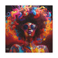 Groovy Summer Black Woman Psychedelic Themed Artwork Canvas Wall Print - Xtreme Shopper