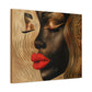 Enswirled Afrocentric Black Woman Abstract Art Canvas Wall Print