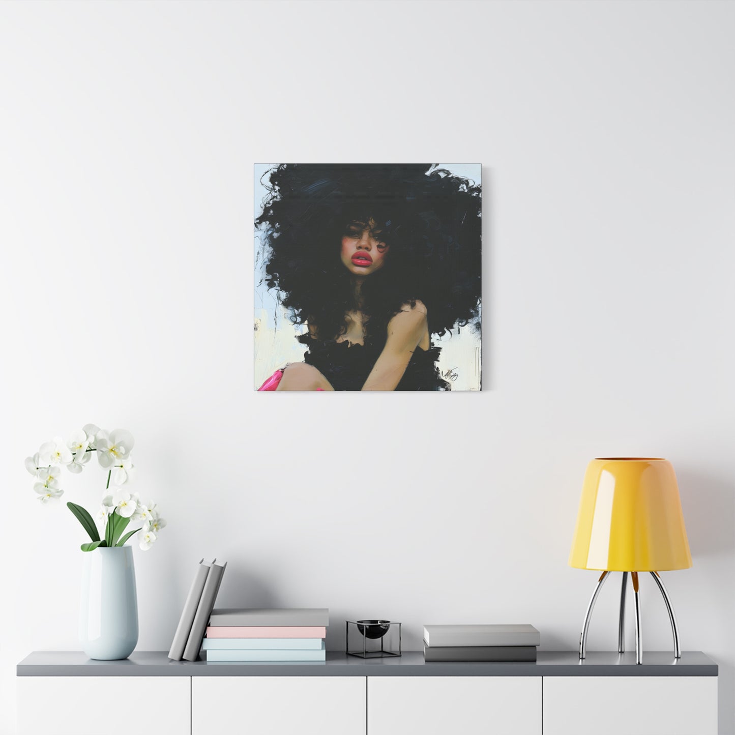 Mary Afrocentric Black Woman Art Canvas Wall Print