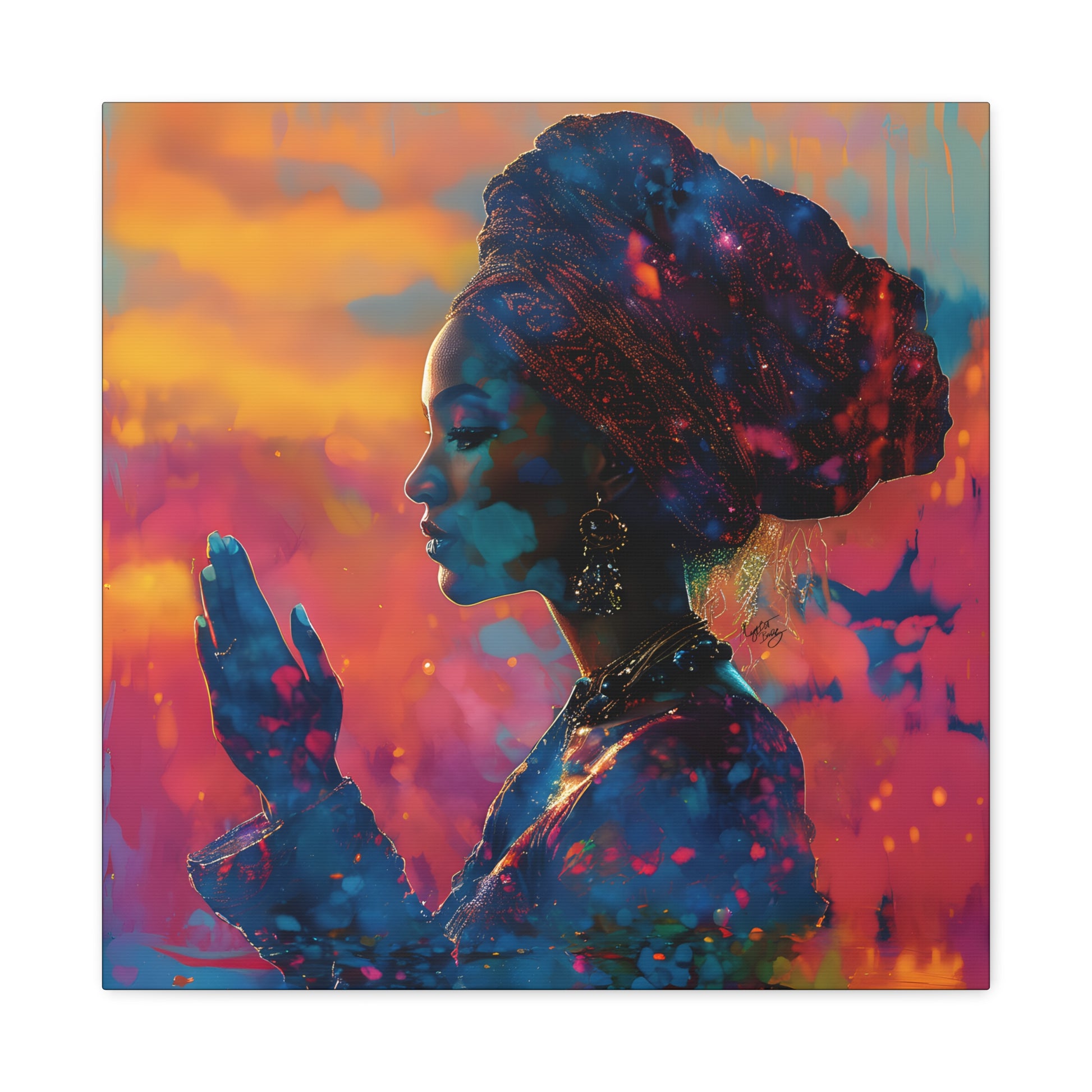 Manifest It Afrocentric Black Woman Art Canvas Wall Print - Xtreme Shopper