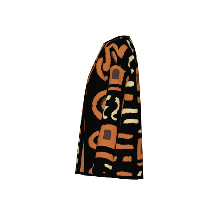 Afrocentric Pattern Crewneck Knit Women's Sweater