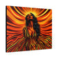 Autumn Rises Black Woman Art Canvas Wall Print