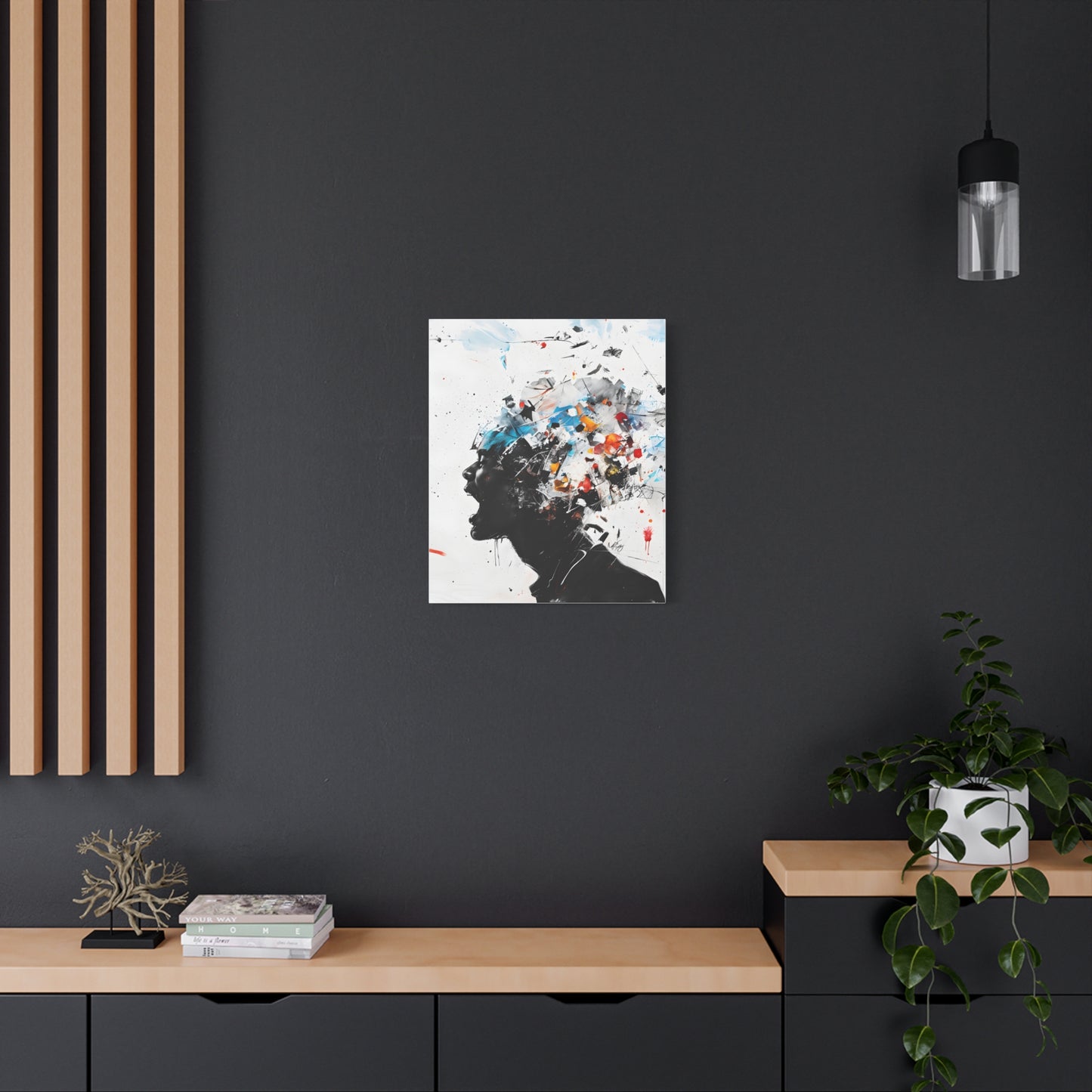 Frustration Afrocentric Black Art Canvas Wall Print
