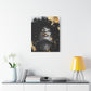 Gold Is My Passion Afrocentric Black Woman Abstract Art Canvas Wall Print