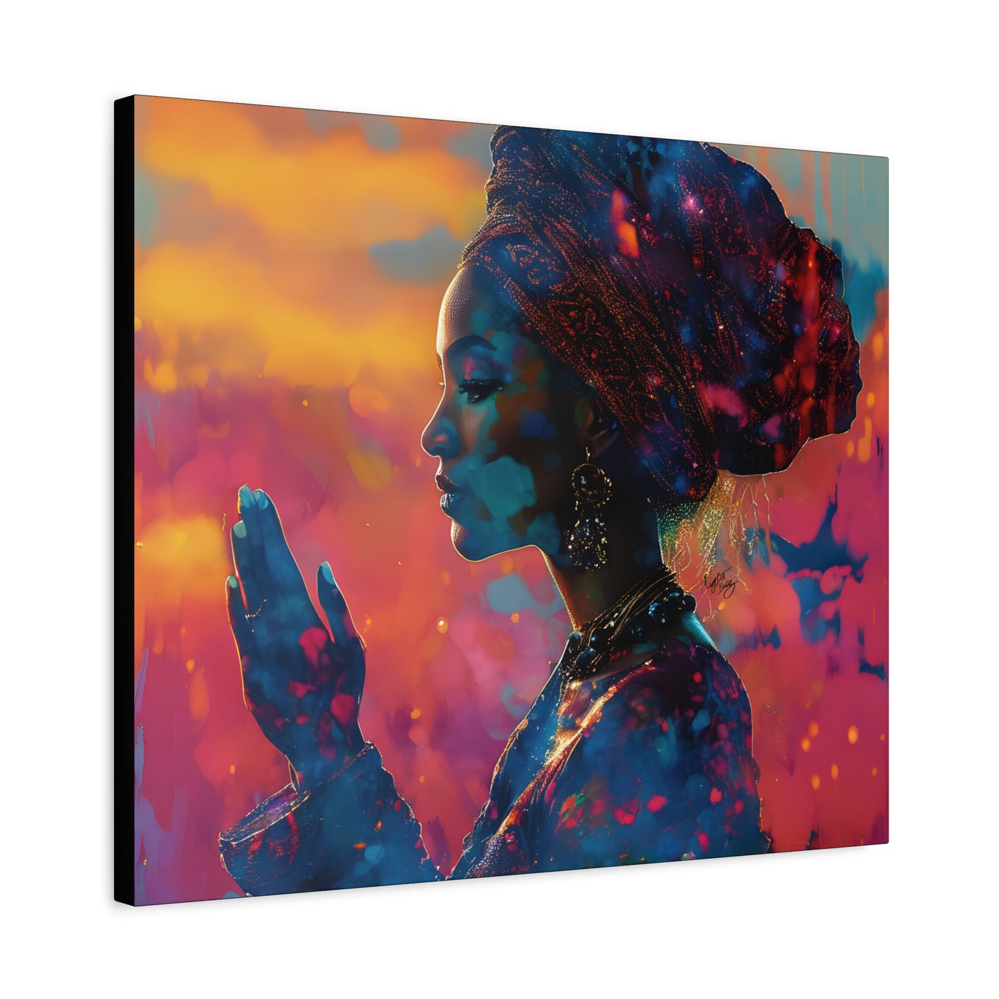 Manifest It Afrocentric Black Woman Art Canvas Wall Print - Xtreme Shopper